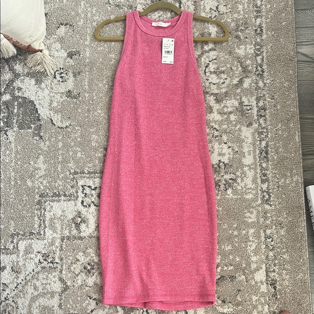 LUSH pink body con dress